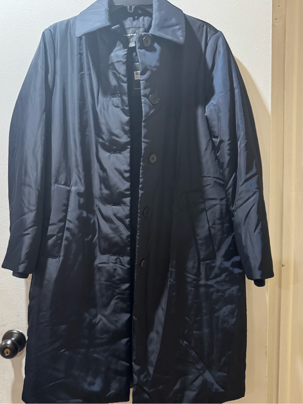 Club Monaco women navy padded overcoat manateaux coat